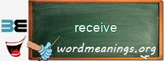 WordMeaning blackboard for receive